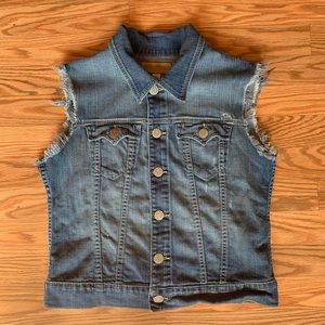 True Religion Denim Distress Vest